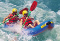 Two-man white-water rafting in North Queensland